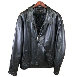 Croft & Barrow Men's Genuine Leather Jacket XXLT Black